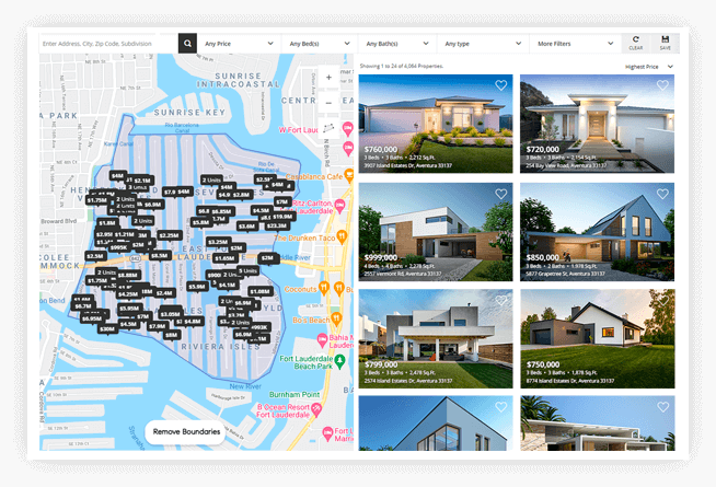 IDX Map Pages Filter